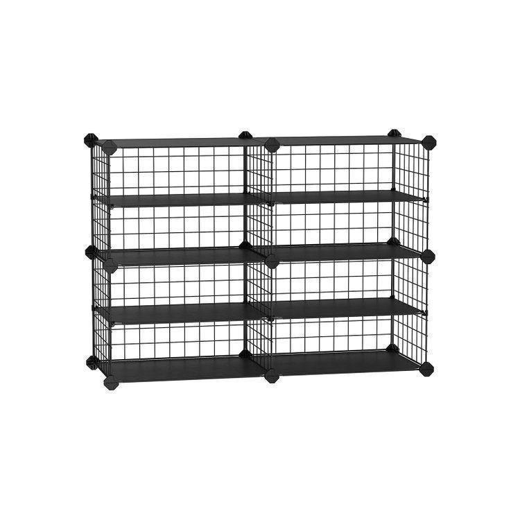 4-Tier Shoe Rack Organizer Black FredCo