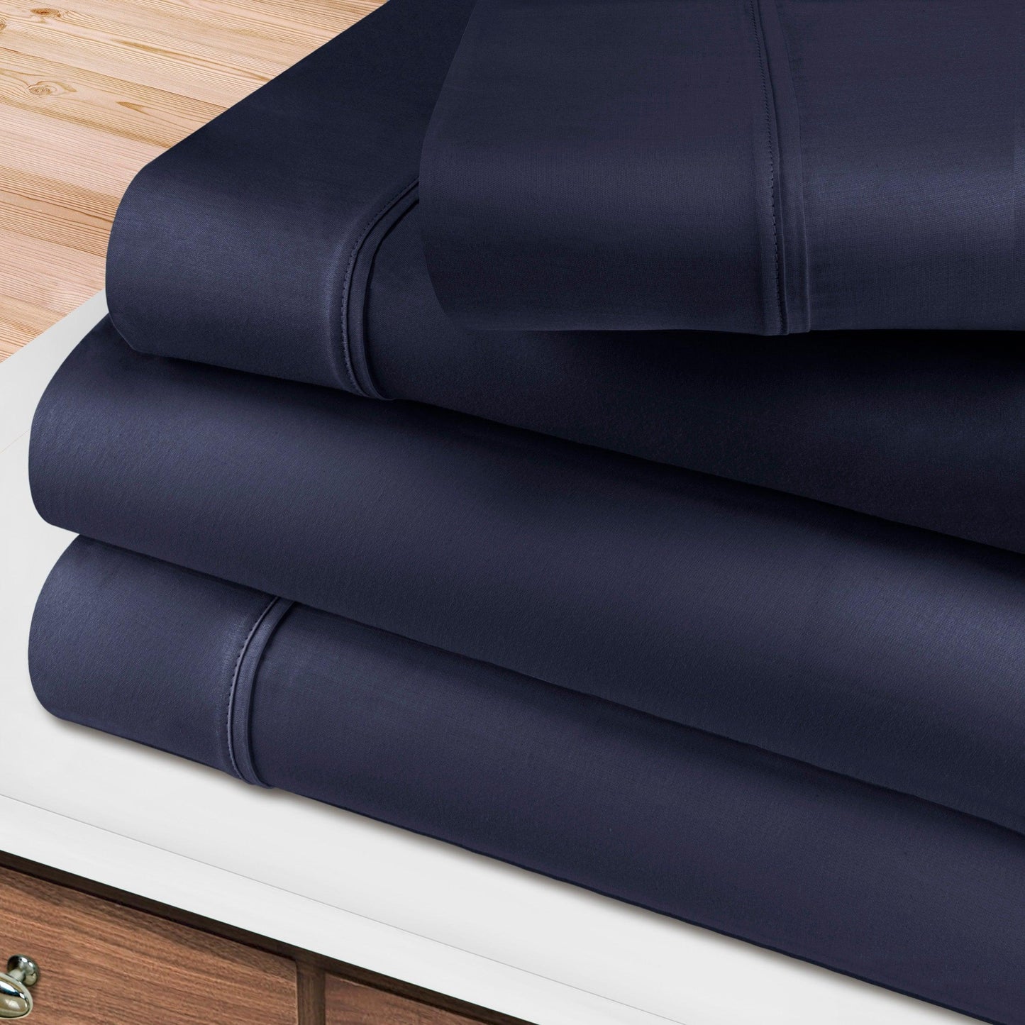 400-Thread Count 100% Egyptian Cotton Soft Deep Pocket Sheet Set FredCo
