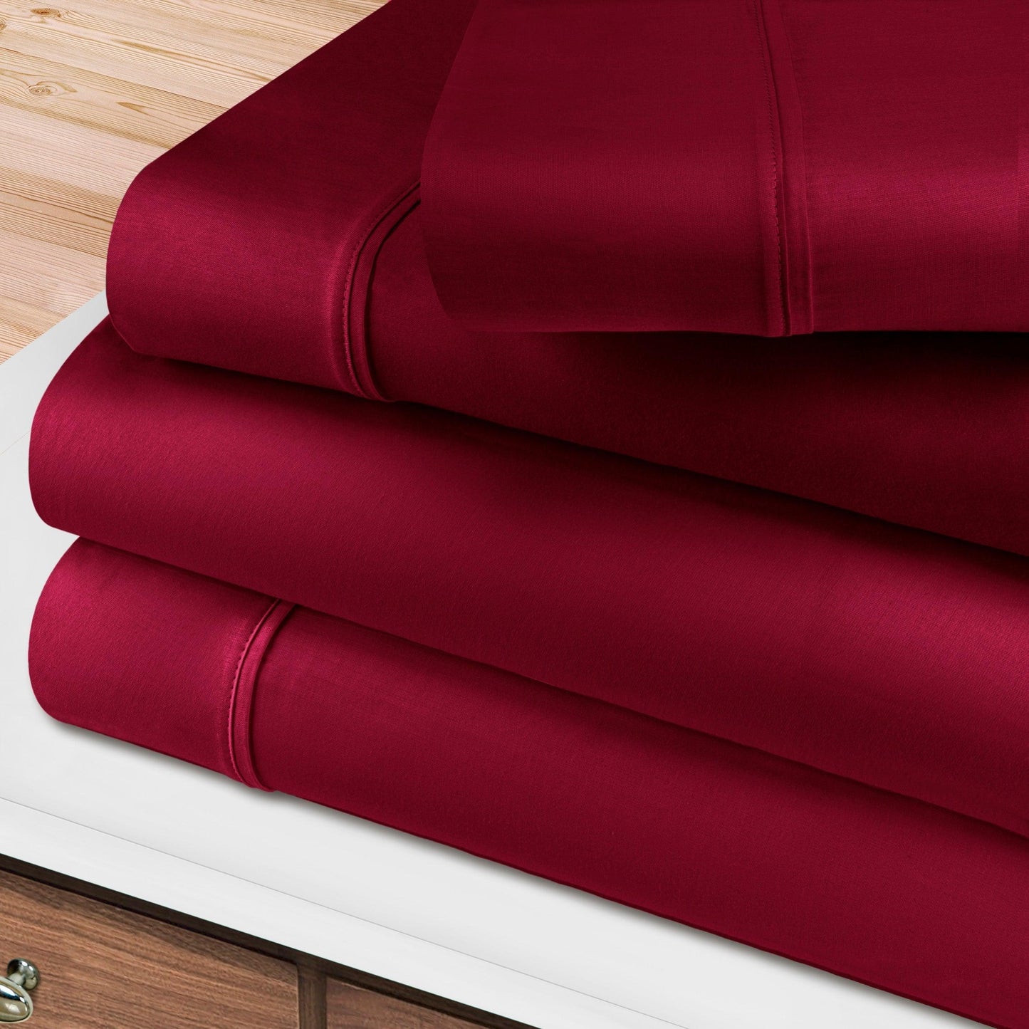 400-Thread Count 100% Egyptian Cotton Soft Deep Pocket Sheet Set FredCo