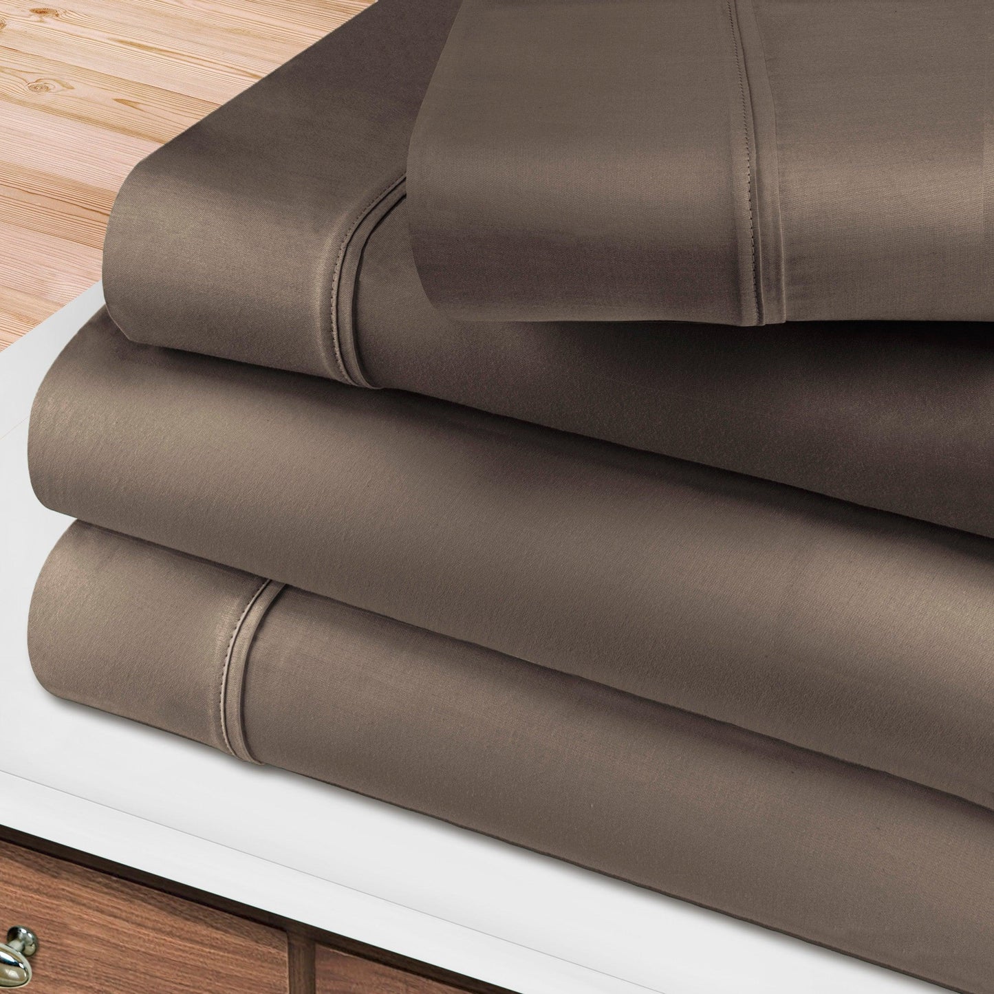 400-Thread Count 100% Egyptian Cotton Soft Deep Pocket Sheet Set FredCo