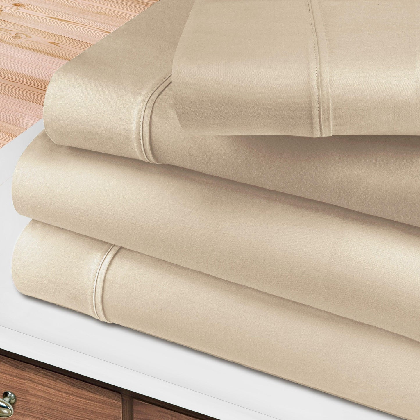 400-Thread Count 100% Egyptian Cotton Soft Deep Pocket Sheet Set FredCo
