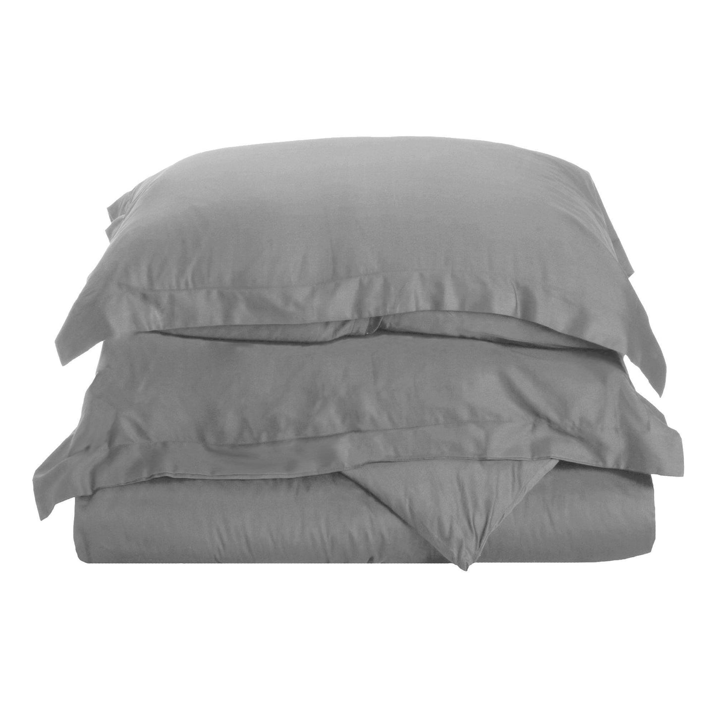400-Thread-Count Egyptian Cotton Sateen Weave Soft Duvet Cover Set FredCo