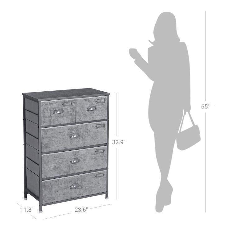 5 Drawers Tall Dresser FredCo