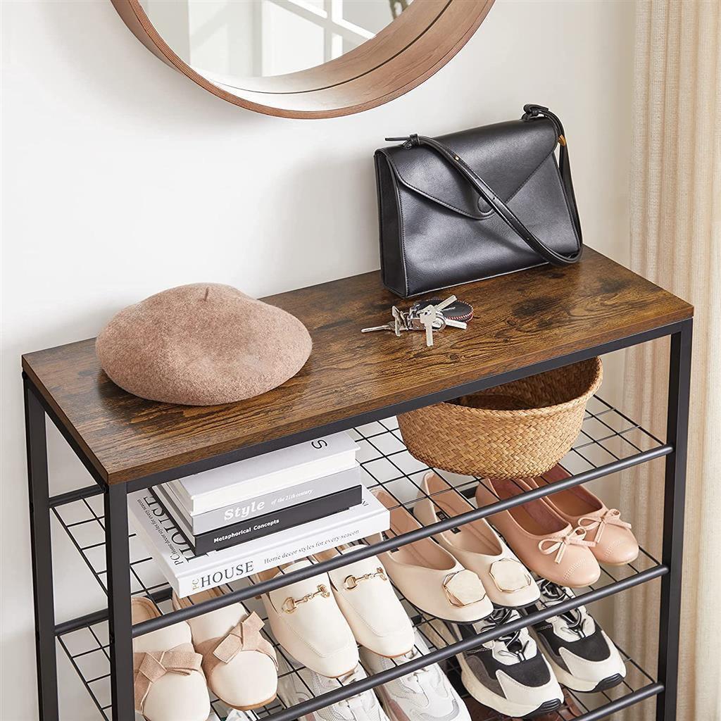 5 Grid Shelves Shoe Rack FredCo