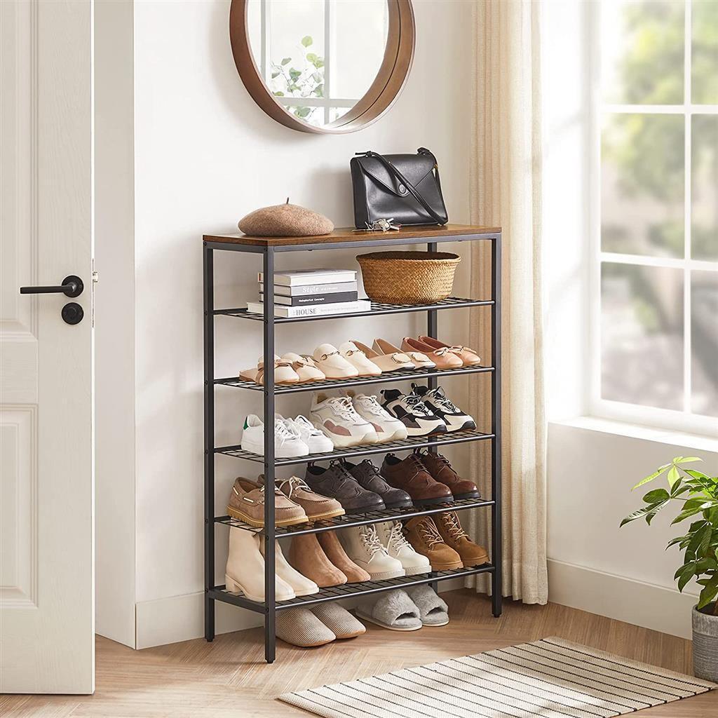 5 Grid Shelves Shoe Rack FredCo