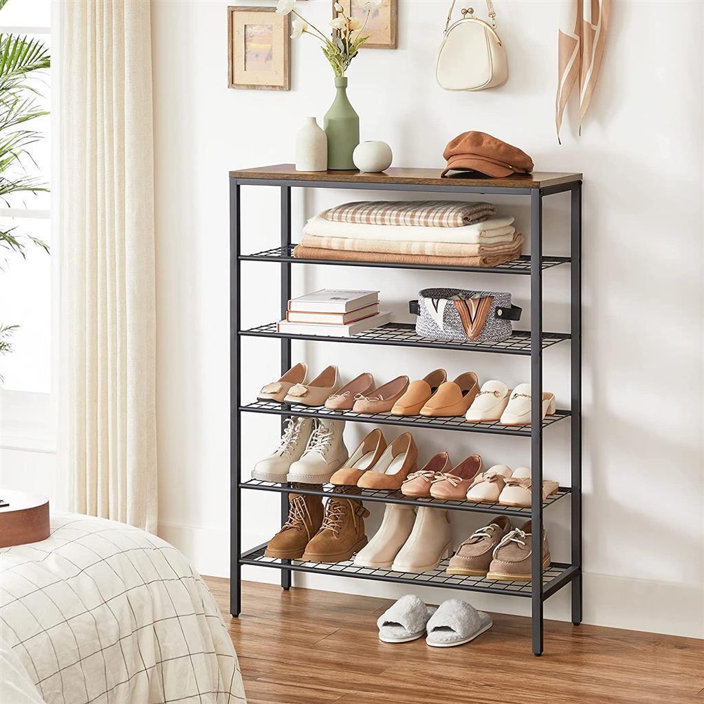 5 Grid Shelves Shoe Rack FredCo