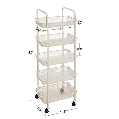 5-Tier Metal Storage Cart FredCo