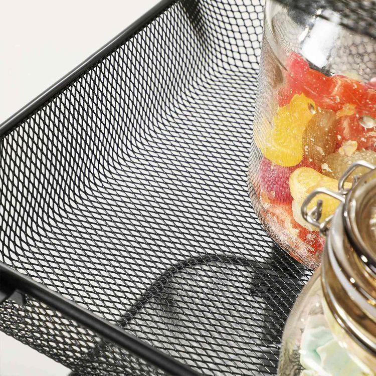 5-Tier Metal Storage Cart Black FredCo