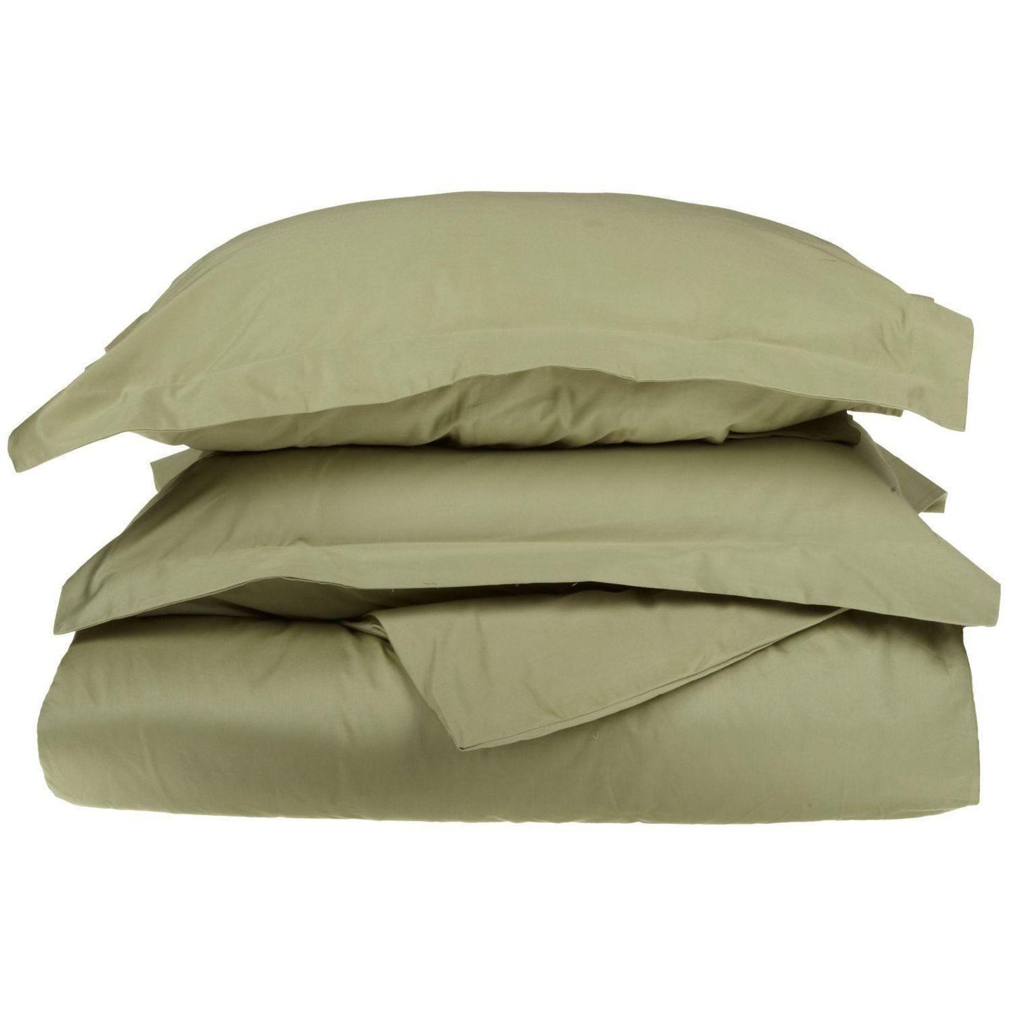 500-Thread Count 100% Cotton Solid Duvet Cover and Pillow Sham Set FredCo