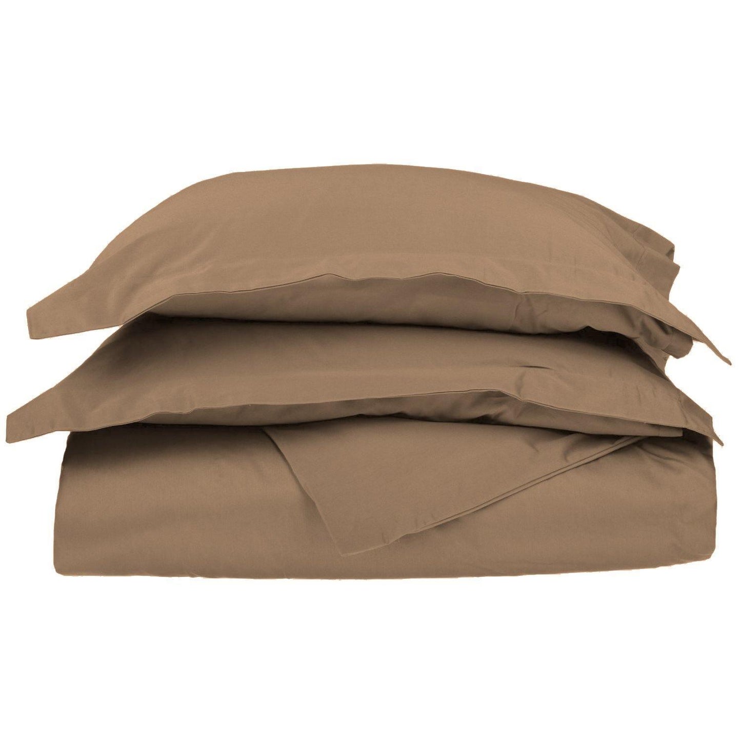 500-Thread Count 100% Cotton Solid Duvet Cover and Pillow Sham Set FredCo