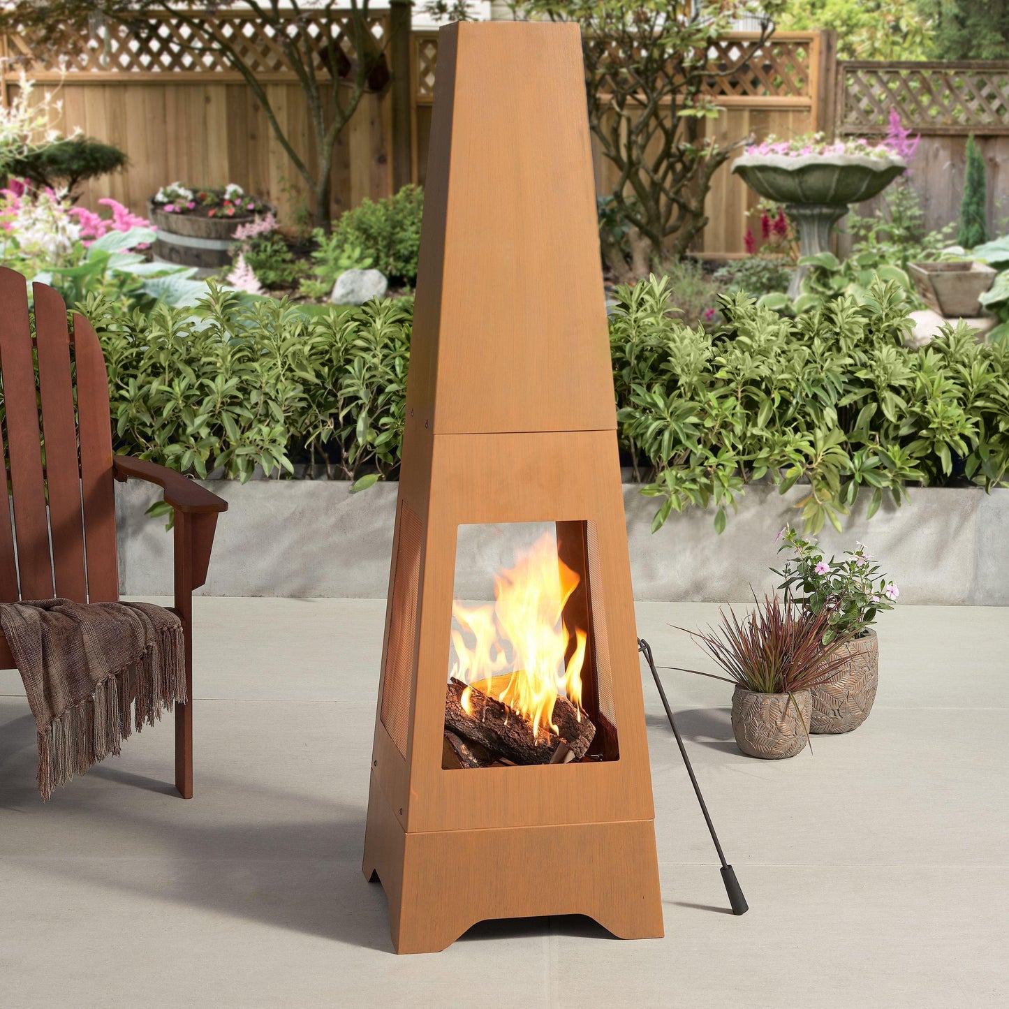59-Inch Steel Wood Burning Chiminea FredCo