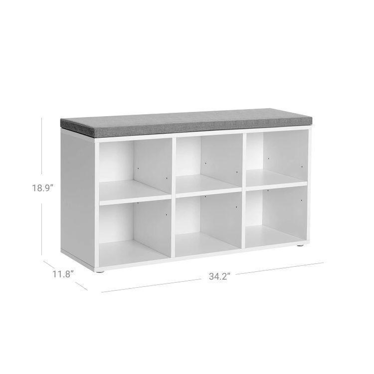6 Compartments Shoe Bench FredCo