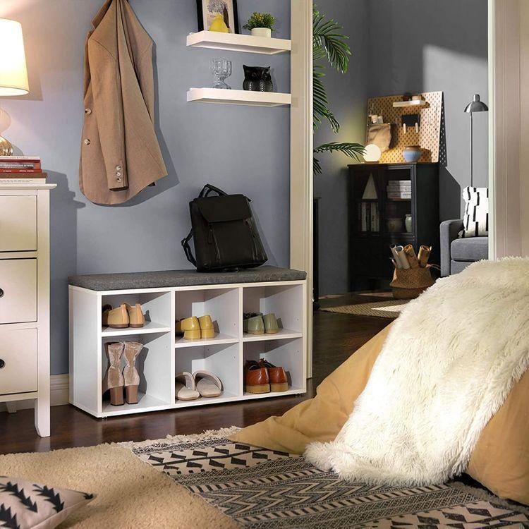 6 Compartments Shoe Bench FredCo