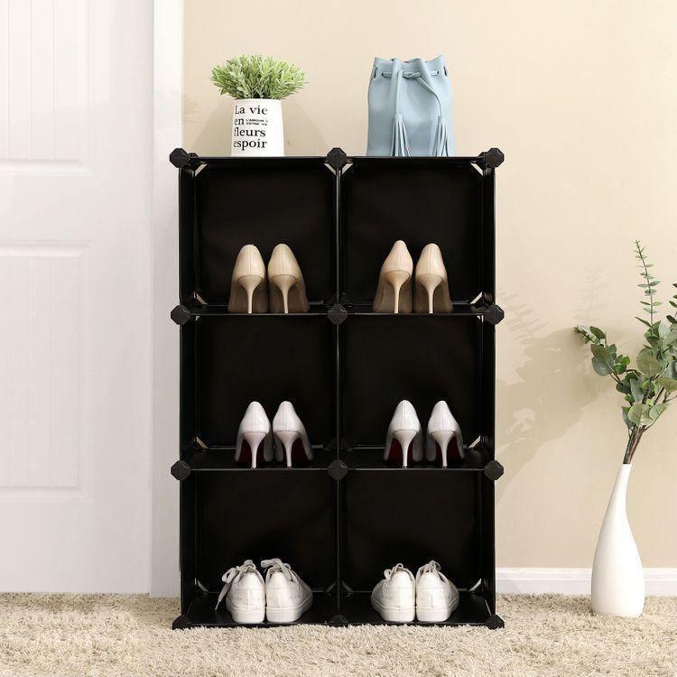 6 Cubes Storage Organizer Black FredCo