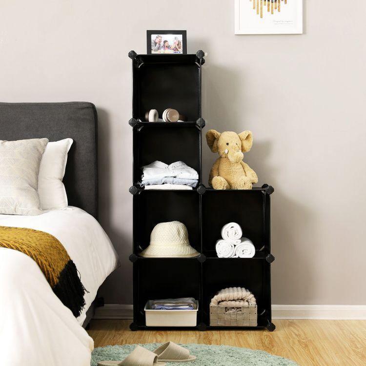 6 Cubes Storage Organizer Black FredCo