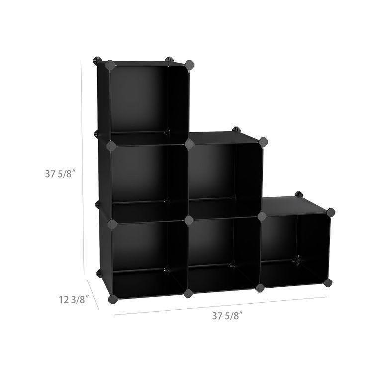 6 Cubes Storage Organizer Black FredCo