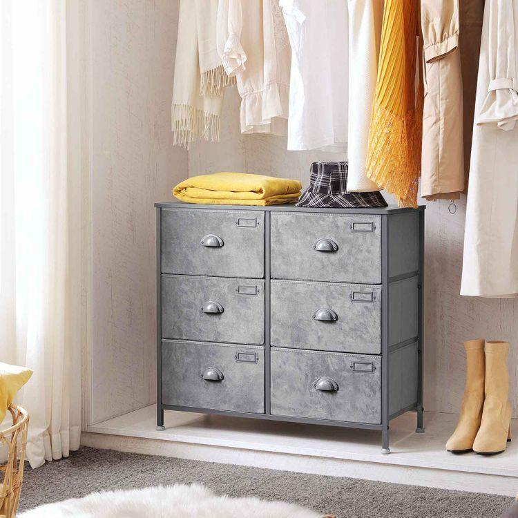 6 Drawers Fabric Dresser FredCo