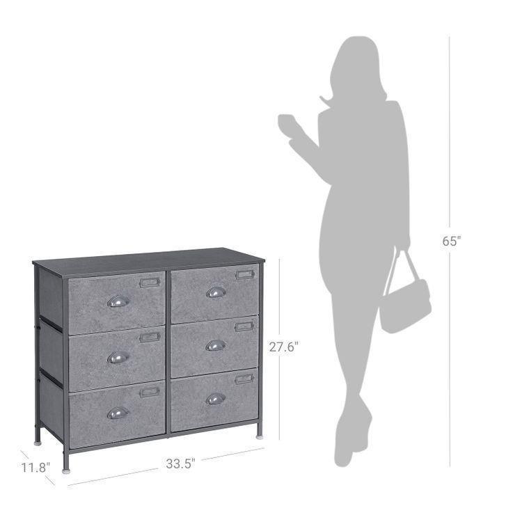 6 Drawers Fabric Dresser FredCo
