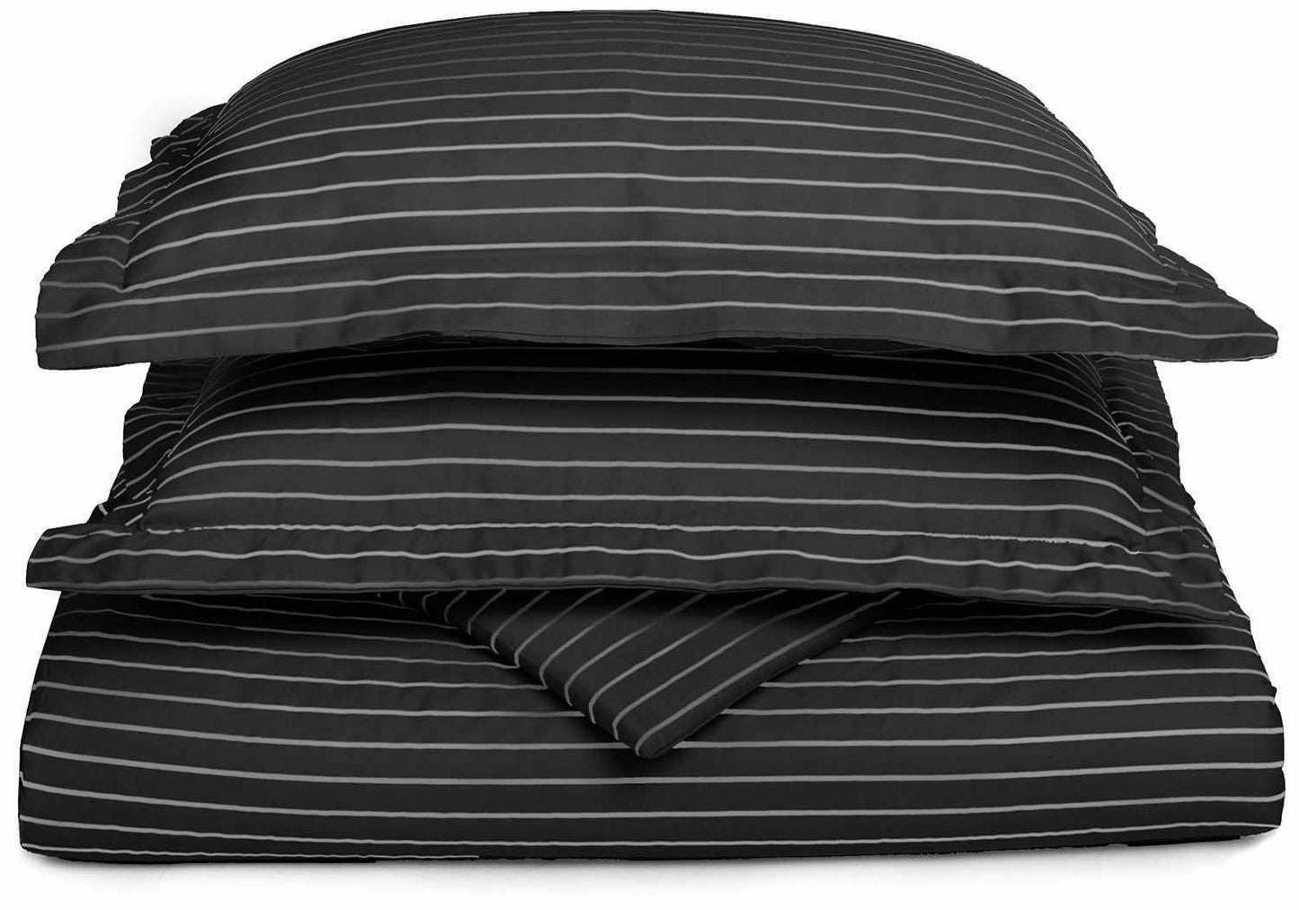 600-Thread Count Cotton-Blend Ultra-Soft Cabana Stripe Duvet Cover Set FredCo