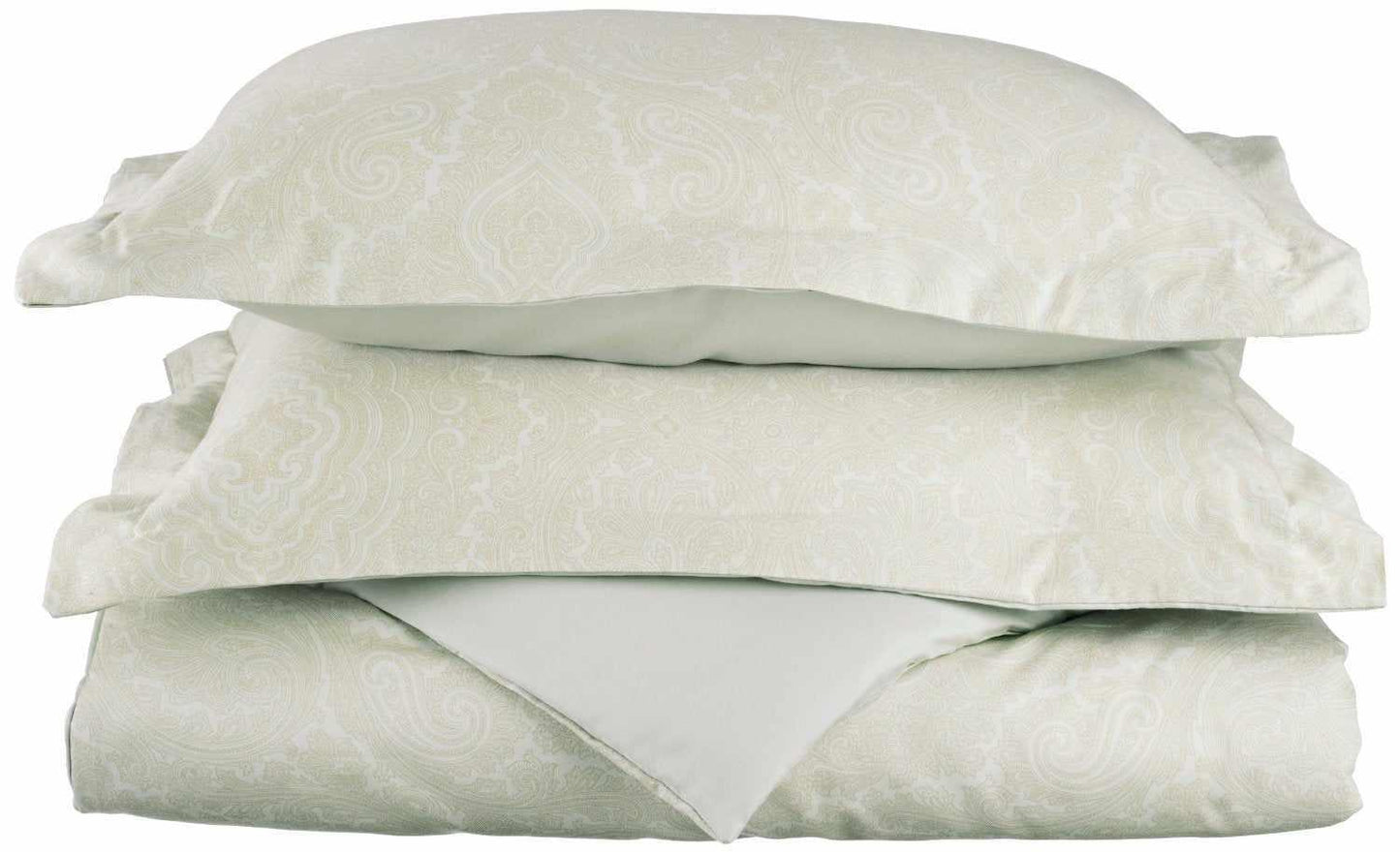 600-Thread Count Cotton-Rich Wrinkle-Resistant Paisley Duvet Cover Set FredCo