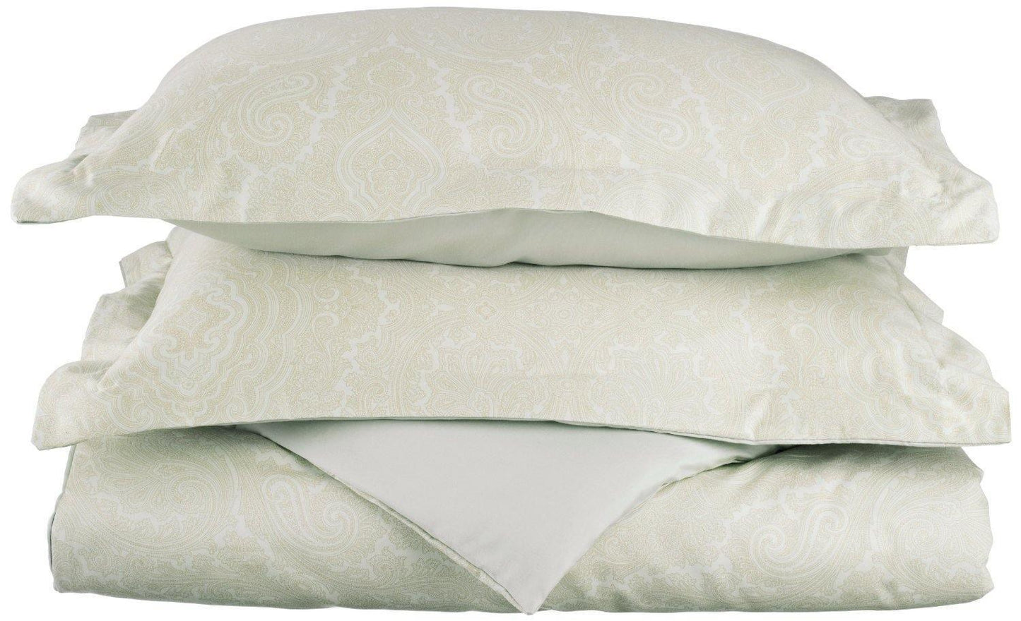 600-Thread Count Cotton-Rich Wrinkle-Resistant Paisley Duvet Cover Set FredCo
