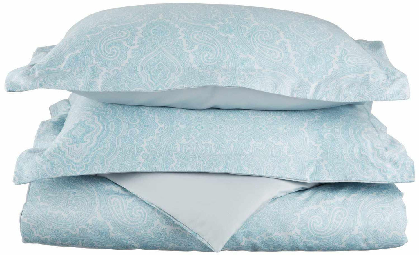 600-Thread Count Cotton-Rich Wrinkle-Resistant Paisley Duvet Cover Set FredCo