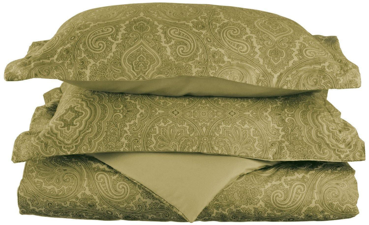 600-Thread Count Cotton-Rich Wrinkle-Resistant Paisley Duvet Cover Set FredCo
