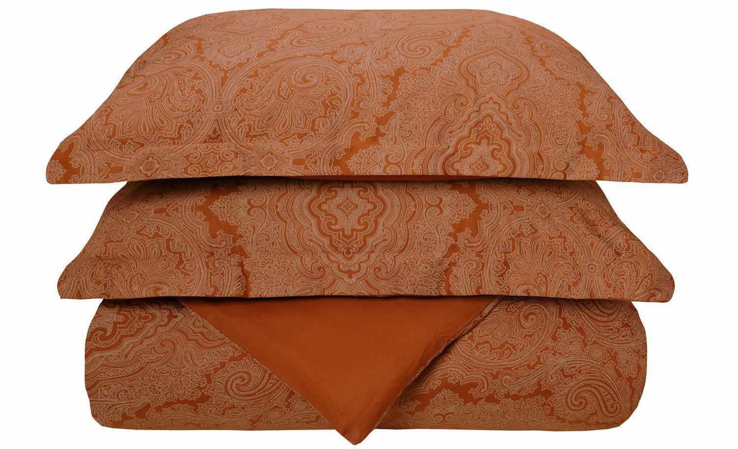 600-Thread Count Cotton-Rich Wrinkle-Resistant Paisley Duvet Cover Set FredCo