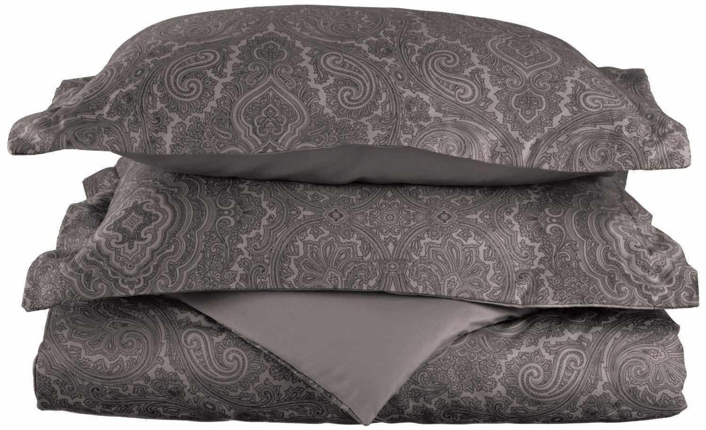 600-Thread Count Cotton-Rich Wrinkle-Resistant Paisley Duvet Cover Set FredCo