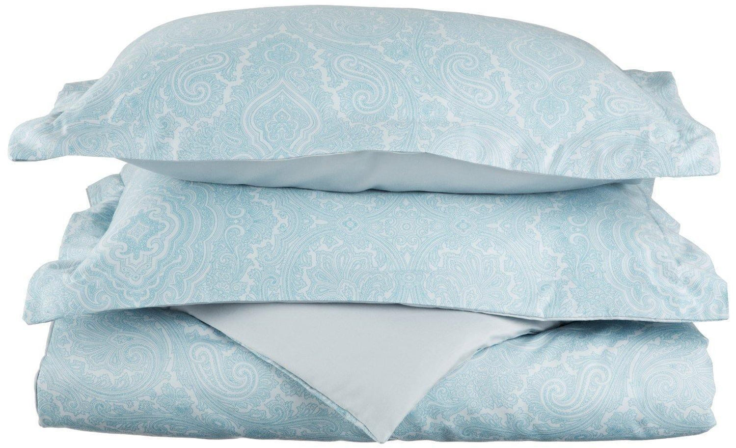 600-Thread Count Cotton-Rich Wrinkle-Resistant Paisley Duvet Cover Set FredCo