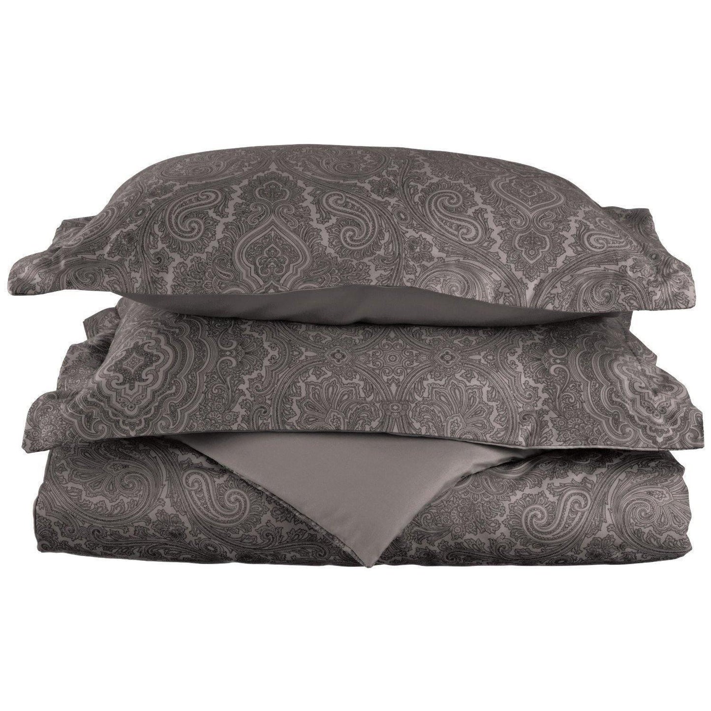 600-Thread Count Cotton-Rich Wrinkle-Resistant Paisley Duvet Cover Set FredCo