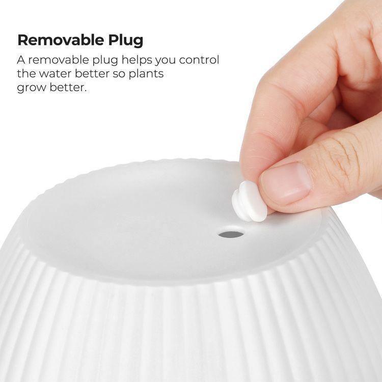 8 Pack Plant Pots White FredCo