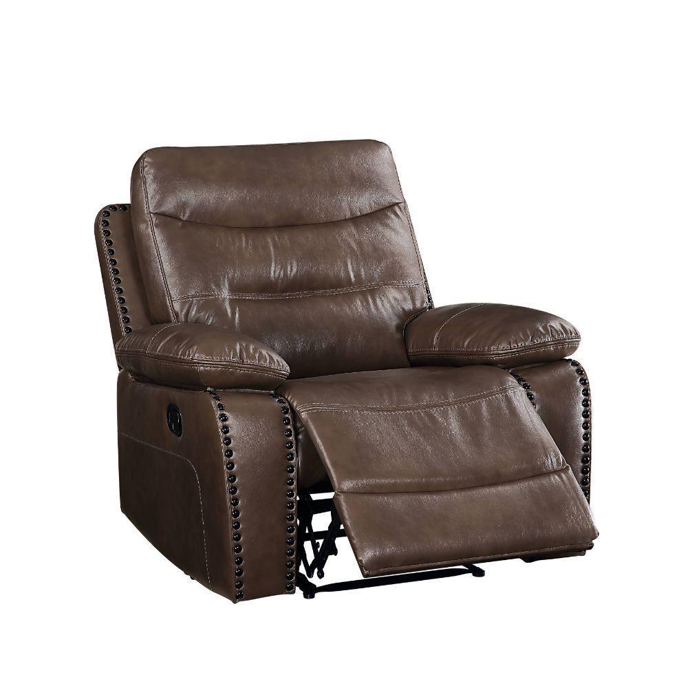 ACME Aashi Recliner , Brown Leather-Gel Match FredCo