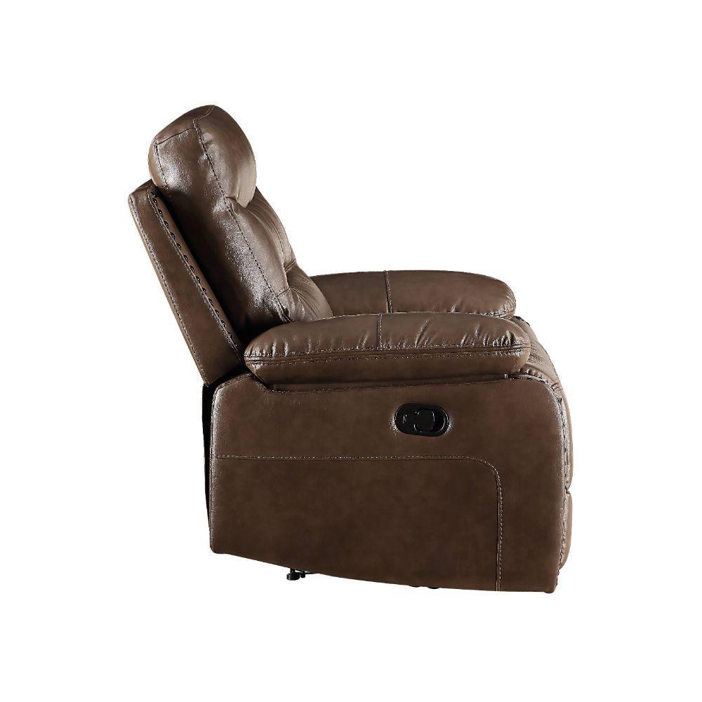 ACME Aashi Recliner , Brown Leather-Gel Match FredCo