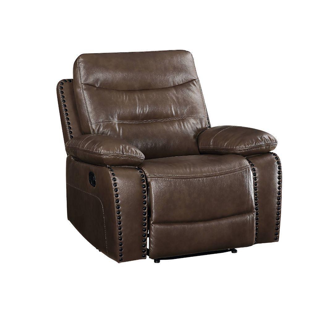 ACME Aashi Recliner , Brown Leather-Gel Match FredCo