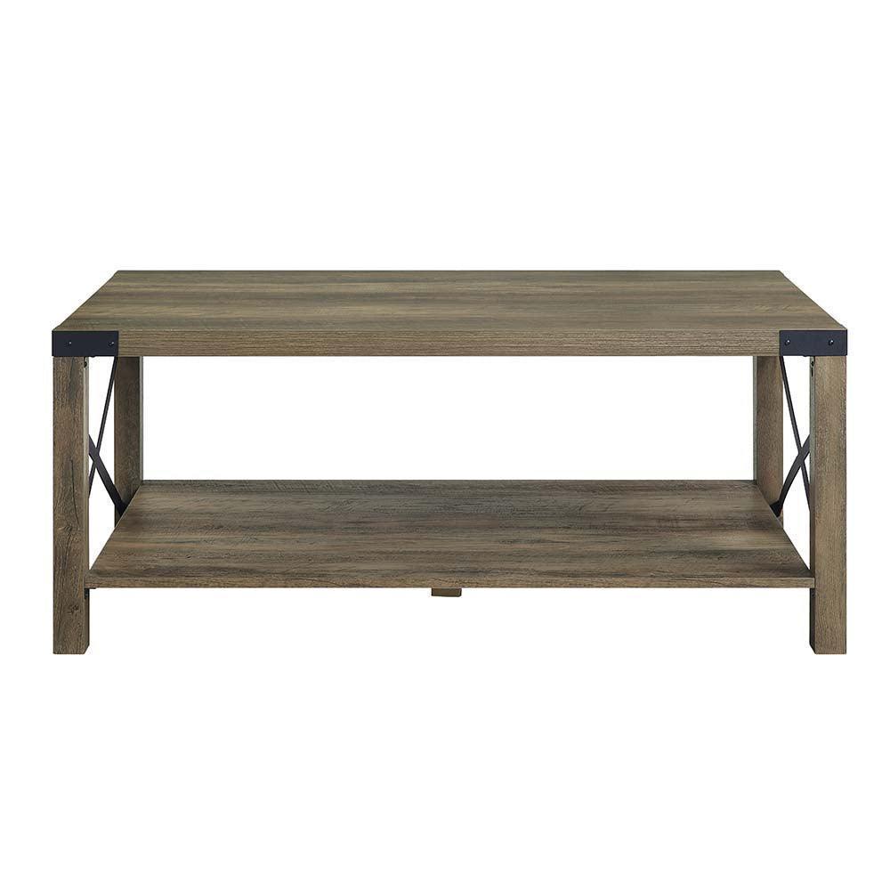 ACME Abiram Coffee Table, Rustic Oak Finish FredCo
