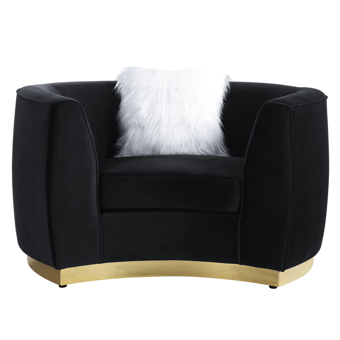 ACME Achelle Chair w/pillow, Black Velvet FredCo