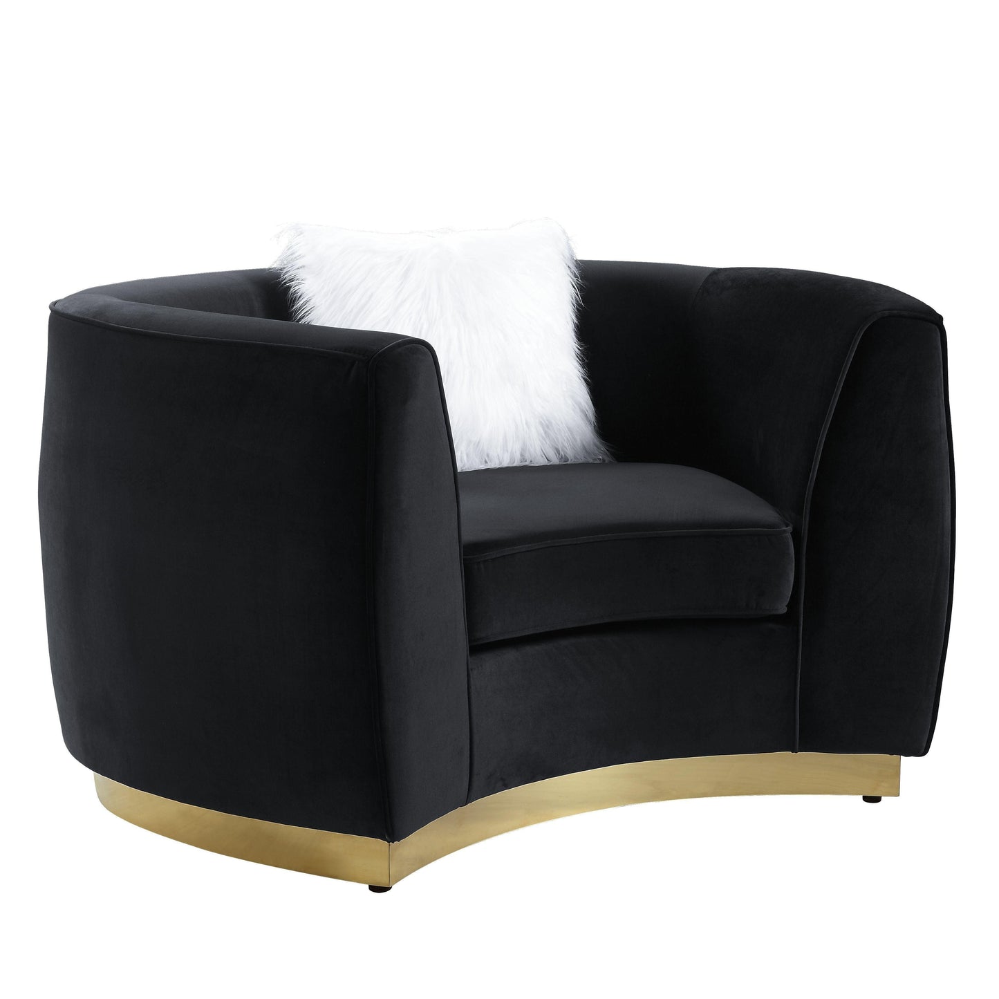 ACME Achelle Chair w/pillow, Black Velvet FredCo