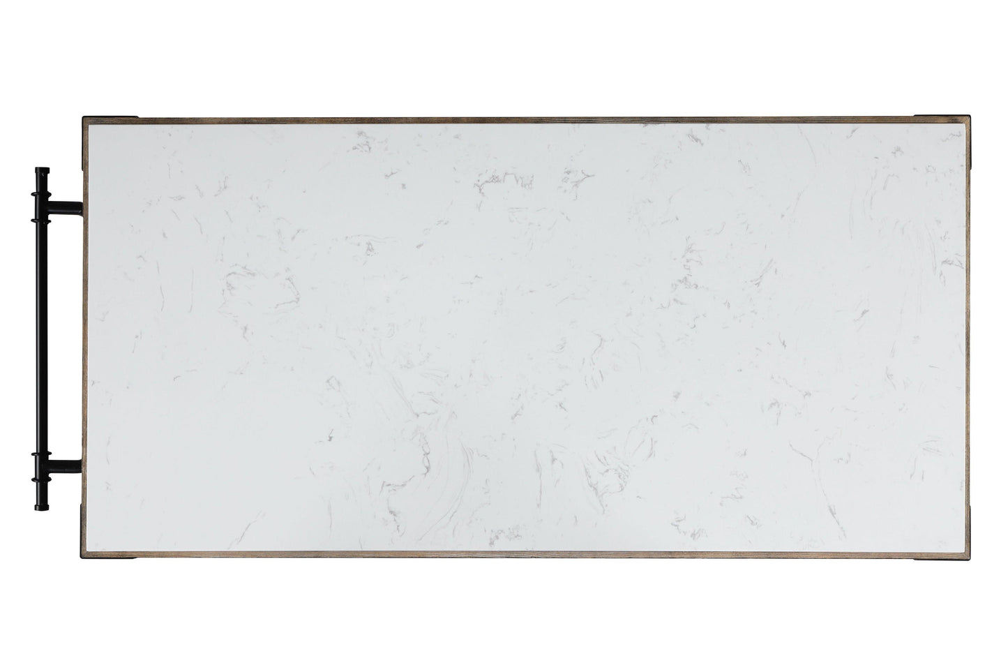 ACME Alforvott Kitchen Island, Marble & Weathered Gray Finish FredCo