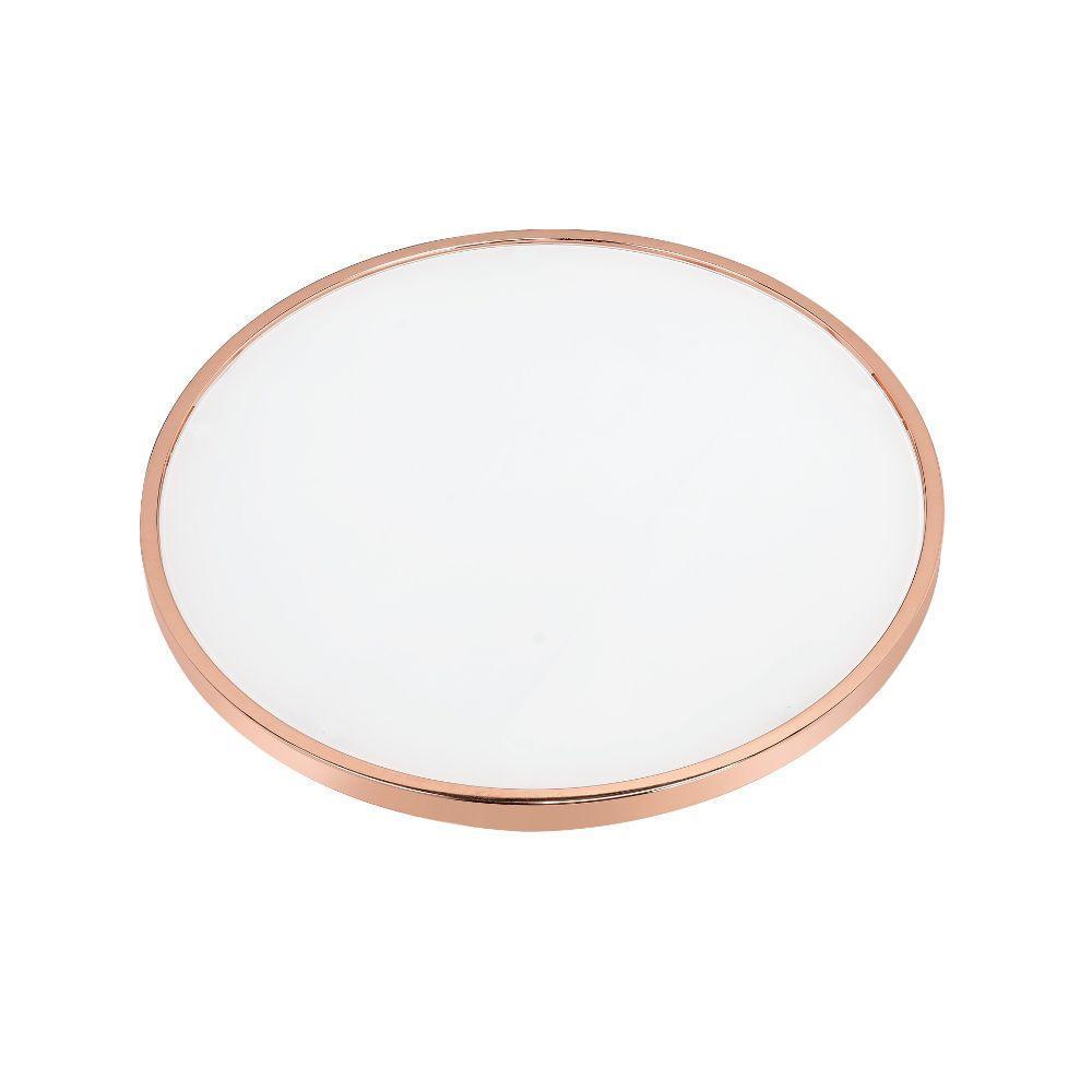 ACME Alivia Coffee Table, Rose Gold & Frosted Glass FredCo