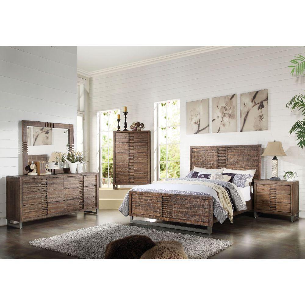 ACME Andria Queen Bed, Reclaimed Oak 21290Q FredCo