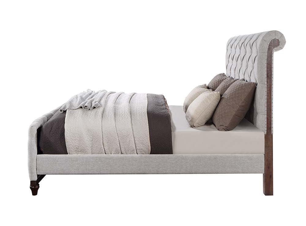 ACME Andria Queen Bed, Reclaimed Oak Finish FredCo