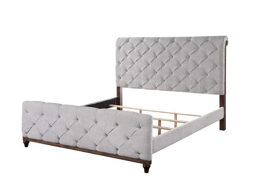 ACME Andria Queen Bed, Reclaimed Oak Finish FredCo