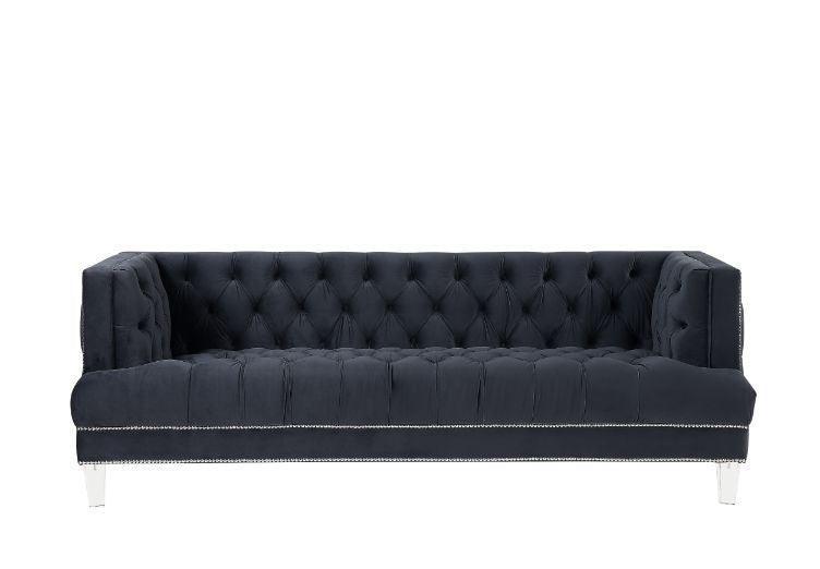 ACME Ansario Sofa, Charcoal Velvet FredCo