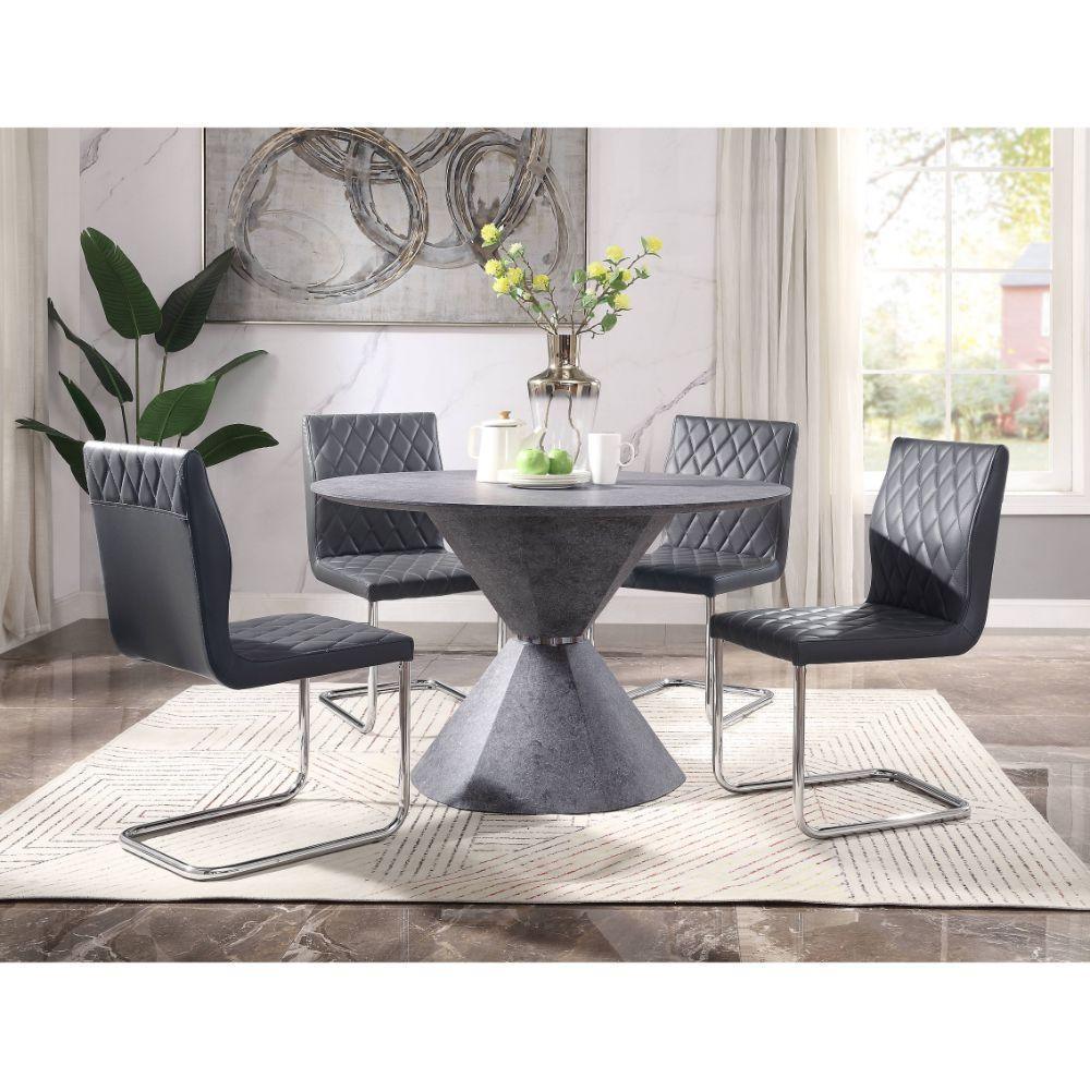 ACME Ansonia Dining Table, Faux Concrete FredCo