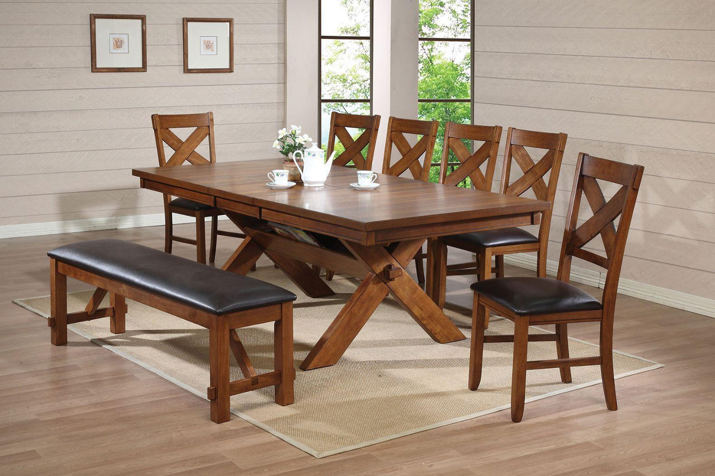 ACME Apollo Dining Table, Walnut 70000 FredCo