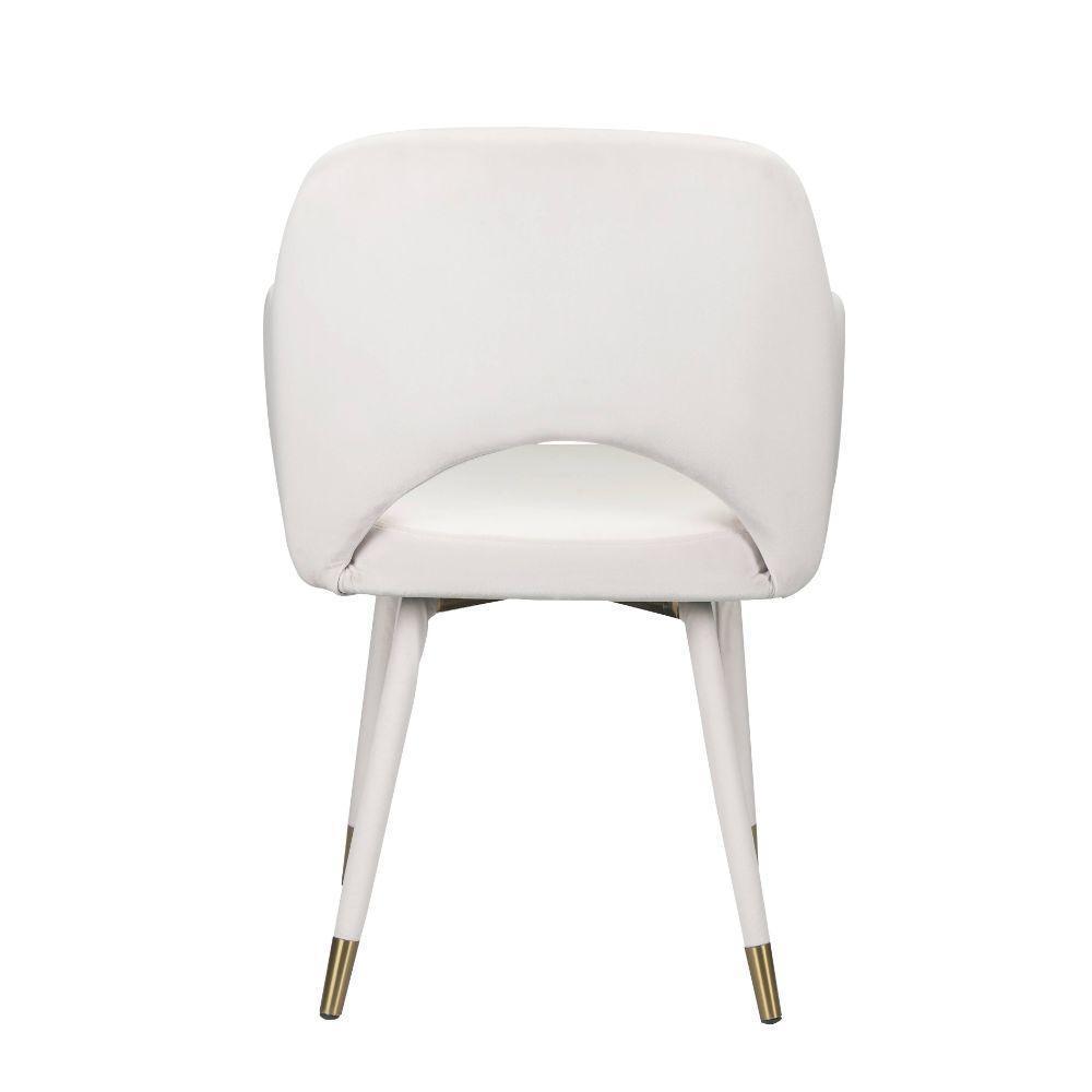 ACME Applewood Accent Chair, Cream Velvet & Gold FredCo