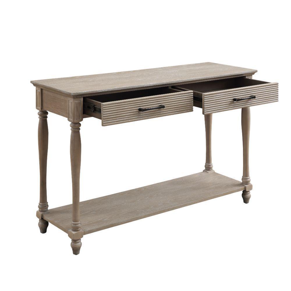 ACME Ariolo Sofa Table, Antique White FredCo