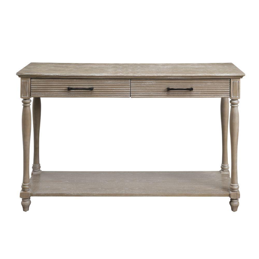 ACME Ariolo Sofa Table, Antique White FredCo