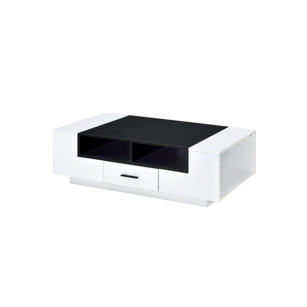 ACME Armour Coffee Table, White & Black FredCo